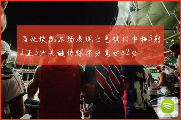 马杜埃凯本场表现出色破门中框5射2正3次关键传球评分高达82分